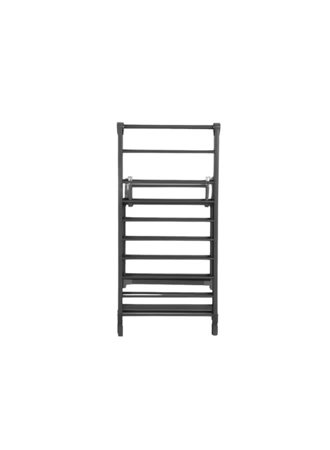 Clothes Drying Stand, 3-Tier Adjustable Clothes Drying Rack, Movable Carbon Steel Drying Rack for Indoor & Outdoor Use (Black 93*45*185cm) - Image 3